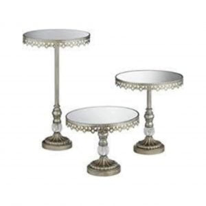 Silver Cake Stand (3 Pcs)