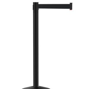 Stanchion With Black Retractable Belt