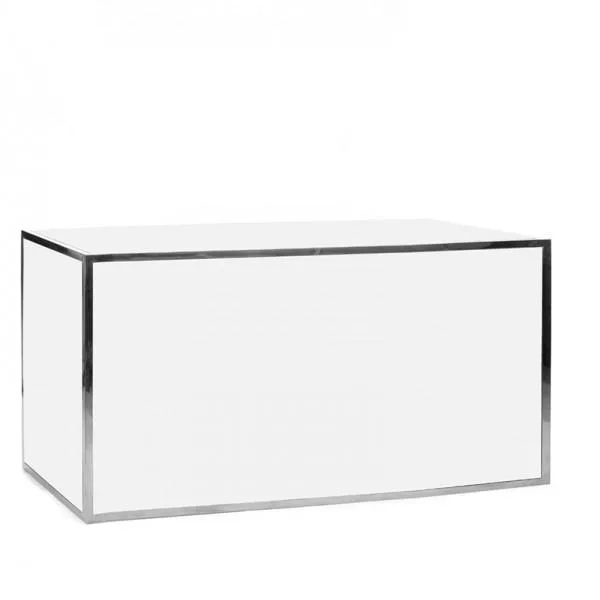 Plexiglas Counter Bar white plexiglass 72 x 24 x 41 tall jpg